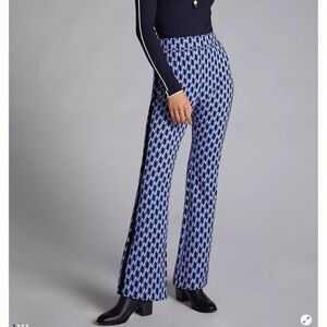 Maeve Anthropologie Geometric Ponte Flare Disco Pants